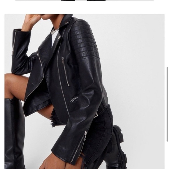 Bad Blood Faux Leather Moto Jacket - Picture 7 of 8